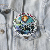 Badge Rond 10 Cm Pilier d'image du feu comme vu sur le programme de (En situation)