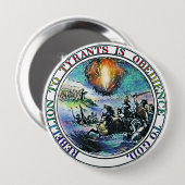 Badge Rond 10 Cm Pilier d'image du feu comme vu sur le programme de (Devant & derrière)