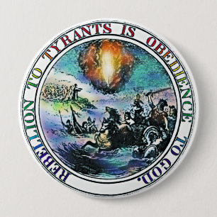 Badge Rond 10 Cm Pilier d'image du feu comme vu sur le programme de