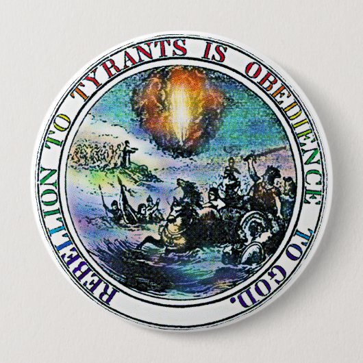 Badge Rond 10 Cm Pilier d'image du feu comme vu sur le programme de (Devant)