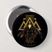 Badge Rond 10 Cm Pilier triangulaire noir Adam (Devant & derrière)