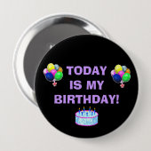 Badge Rond 10 Cm Pin d'anniversaire (Devant & derrière)