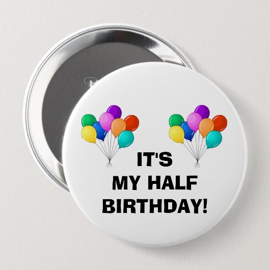 Badge Rond 10 Cm Pin d'anniversaire (Devant & derrière)