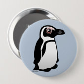 Badge Rond 10 Cm Pingouin africain (Devant & derrière)