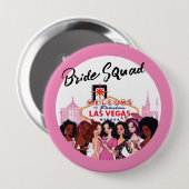 Badge Rond 10 Cm Pink Vegas Bachelorette (Devant & derrière)