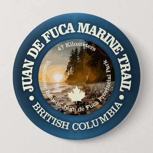 Badge Rond 10 Cm Piste maritime Juan de Fuca (OBP) (Devant)