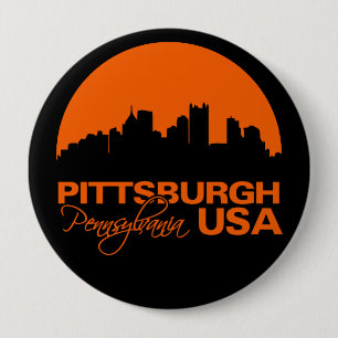 Badge Rond 10 Cm PITTSBURGH button - huge, customizable