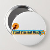 Badge Rond 10 Cm Plage agréable de point (Devant & derrière)