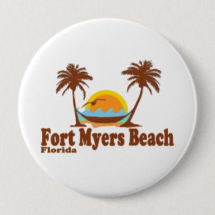 Badge Rond 10 Cm Plage de Fort Myers