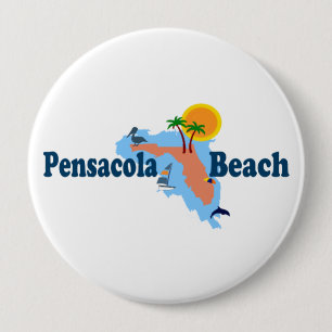 Badge Rond 10 Cm Plage de Pensacola