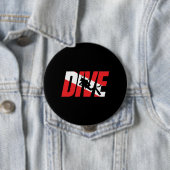 Badge Rond 10 Cm Plongée, Plongée plongée plongée Gift Diver Down D (En situation)
