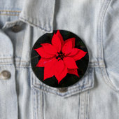 Badge Rond 10 Cm Poinsettia 6078 (En situation)