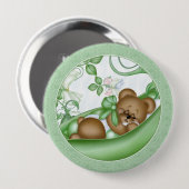 Badge Rond 10 Cm Pois dans un bouton de cosse (Devant & derrière)