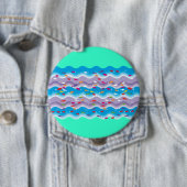 Badge Rond 10 Cm poissons en mer (En situation)