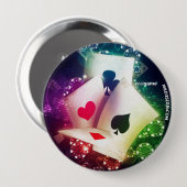 Badge Rond 10 Cm Poker (Devant & derrière)