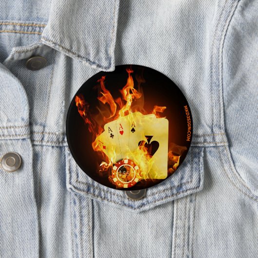Badge Rond 10 Cm Poker (En situation)