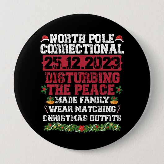 Badge Rond 10 Cm Pôle Nord - Famille pénitentiaire perturbant la pa (Devant)