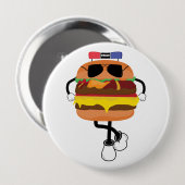 Badge Rond 10 Cm Police cool de Burger (Devant & derrière)
