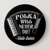 Badge Rond 10 Cm Polka ne mourra jamais les fans de Dresde (Devant)