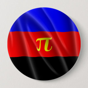 Badge Rond 10 Cm POLYAMOROUS PRIDE FLAG WAVY DESIGN - 2014 PRIDE.pn