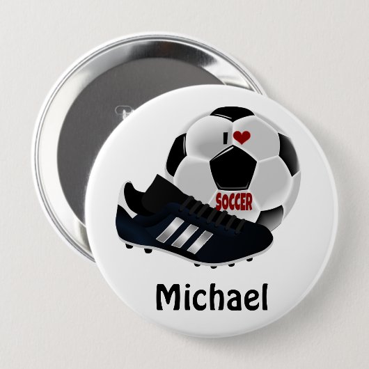 Badge Rond 10 Cm Popular soccer design template (Devant & derrière)