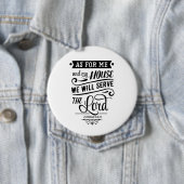 Badge Rond 10 Cm Pour Moi Et Mon Bouton Maison (En situation)