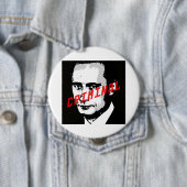 BADGE ROND 10 CM POUTINE EST UN CRIMINEL DE GUERRE (En situation)
