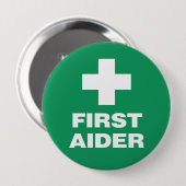 Badge Rond 10 Cm Premier Aider (Devant & derrière)
