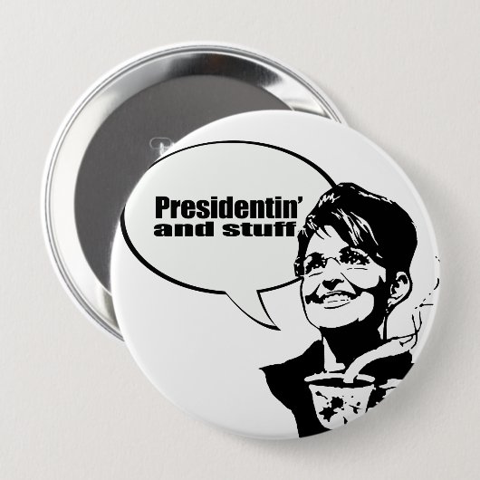 Badge Rond 10 Cm Presidentin et substance (Devant & derrière)