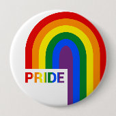 Badge Rond 10 Cm Pride arc-en-ciel (Devant)