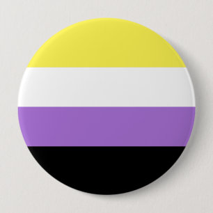 Badge Rond 10 Cm Pride non binaire