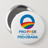 Badge Rond 10 Cm Pro-Fierté et Pro-Obama (Devant & derrière)