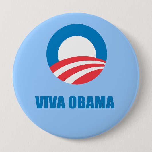 Badge Rond 10 Cm Pro-Obama - VIVA OBAMA (Devant)