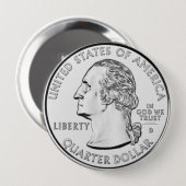 Badge Rond 10 Cm Quart (Devant & derrière)