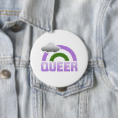 BADGE ROND 10 CM QUEER RAINBOW (En situation)
