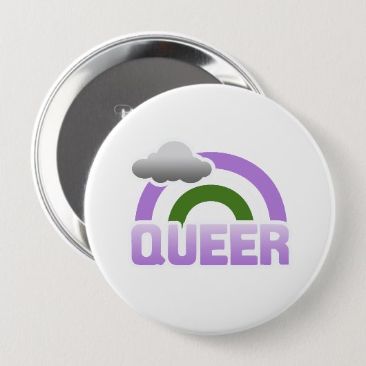 BADGE ROND 10 CM QUEER RAINBOW (Devant & derrière)