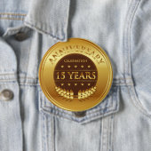 Badge Rond 10 Cm Quinze ans d'anniversaire de célébration de (En situation)