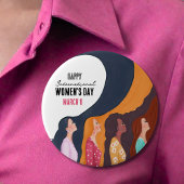 Badge Rond 10 Cm  Radiant Unity Happy Women's Day Profile Button 