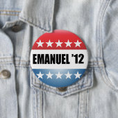 BADGE ROND 10 CM RAHM EMANUEL (En situation)