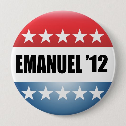 BADGE ROND 10 CM RAHM EMANUEL (Devant)
