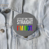 Badge Rond 10 Cm Rainbow Pride Obtenons une chose directement (En situation)