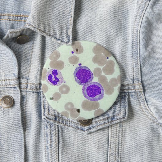 Badge Rond 10 Cm rbcs wbcs laboratoire de diapositive microscope hé (En situation)