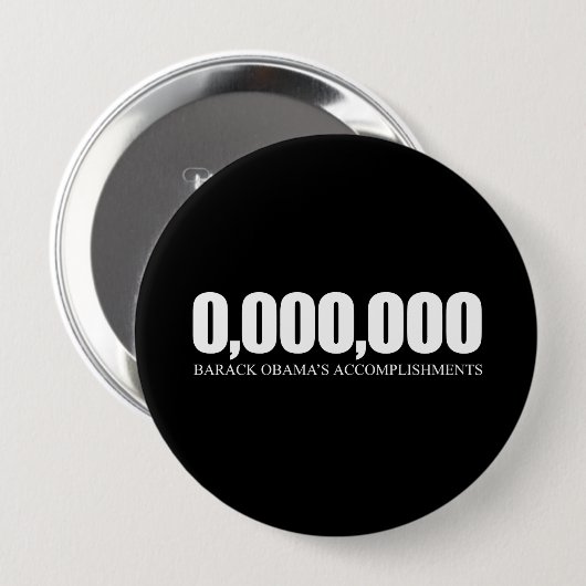 Badge Rond 10 Cm Réalisations d'Obama (Devant & derrière)