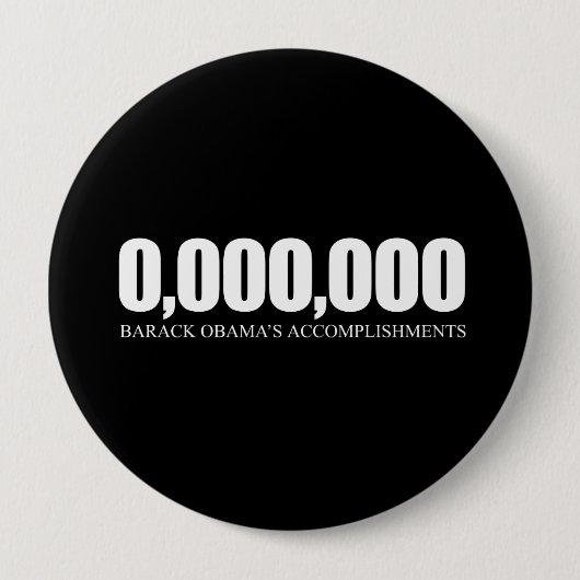 Badge Rond 10 Cm Réalisations d'Obama (Devant)