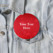 Badge Rond 10 Cm Red Bokeh Design, Modèle (En situation)