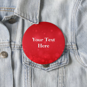 Badge Rond 10 Cm Red Bokeh Design, Modèle