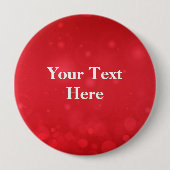Badge Rond 10 Cm Red Bokeh Design, Modèle (Devant)