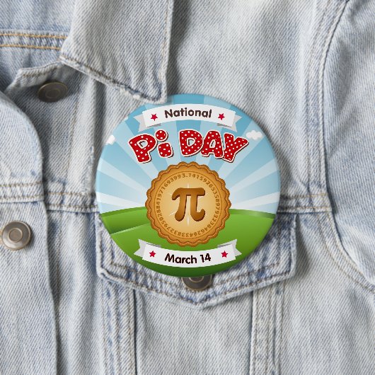Badge Rond 10 Cm Regardez Sharp sur Pi Day (En situation)