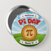 Badge Rond 10 Cm Regardez Sharp sur Pi Day (Devant & derrière)