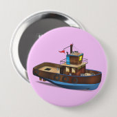 Badge Rond 10 Cm Remorqueur (Devant & derrière)